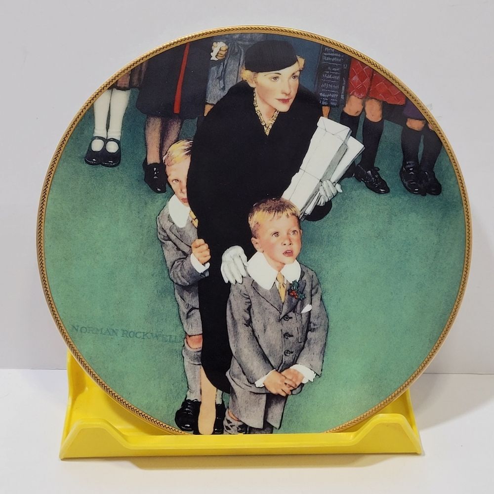 1991 Norman Rockwell Men About Town Collector's Plate